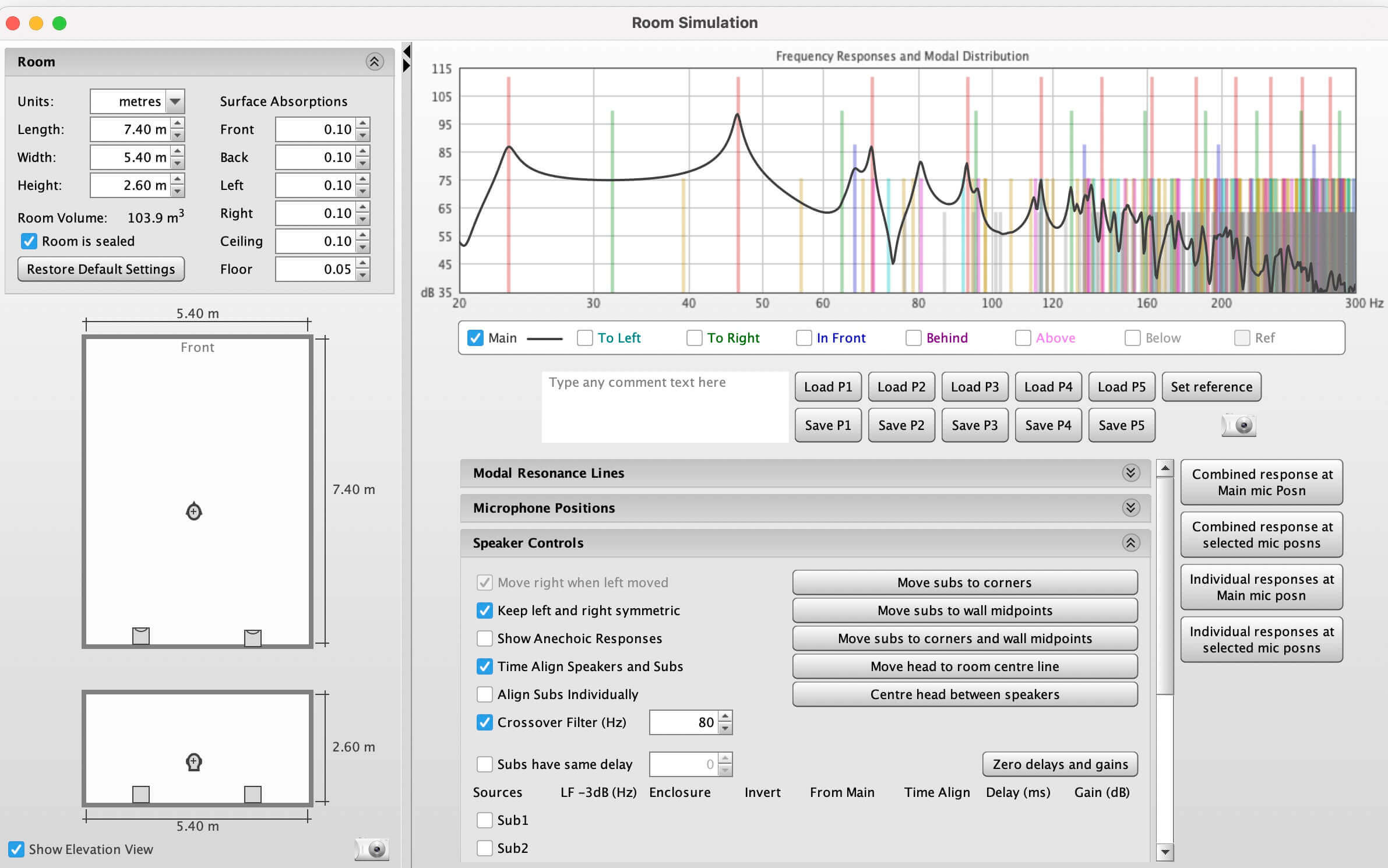 Room mode prediction using Room EQ Wizard software