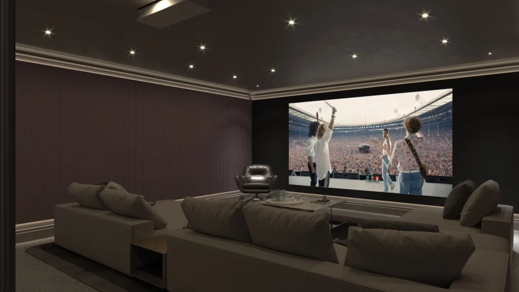 Relaxed contemporary home cinema